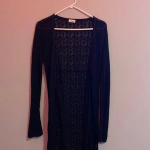black cardigan